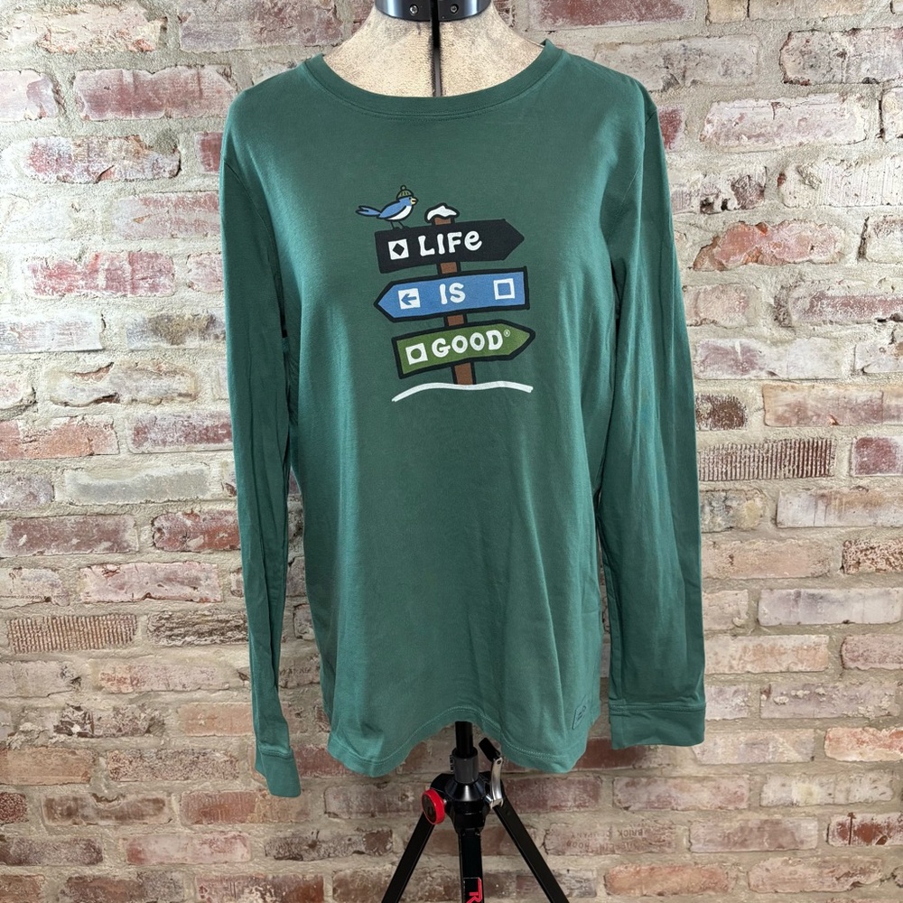 Life is good long sleeve T-shirt large
